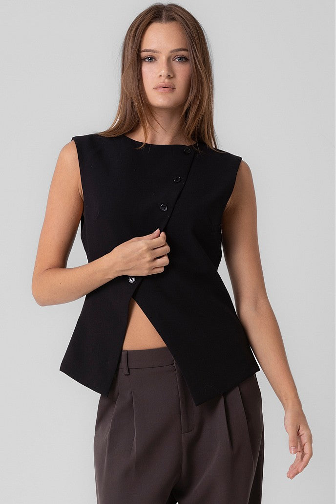 Buttoned Vest Top