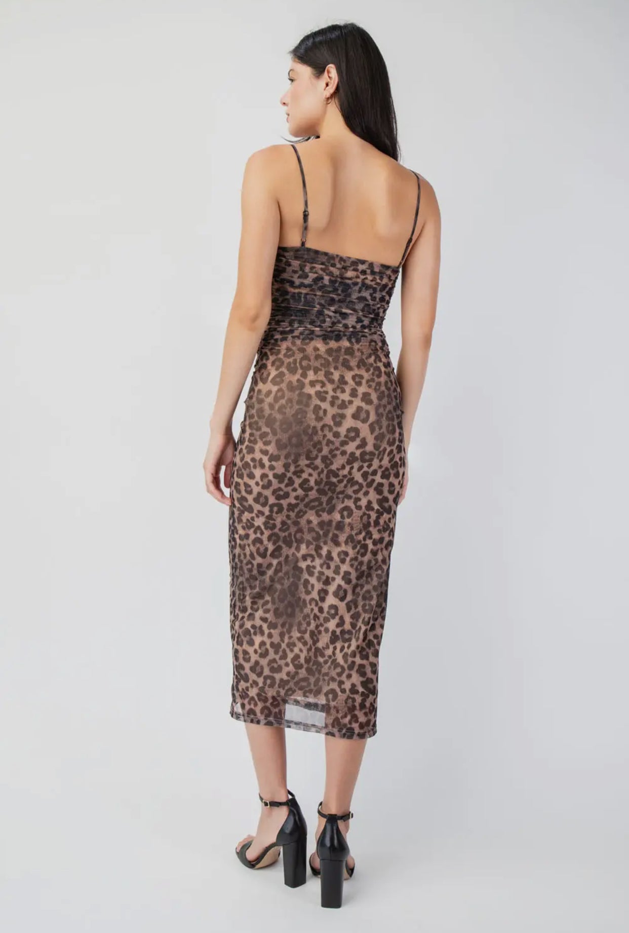 Leopard Printed Midi Dress