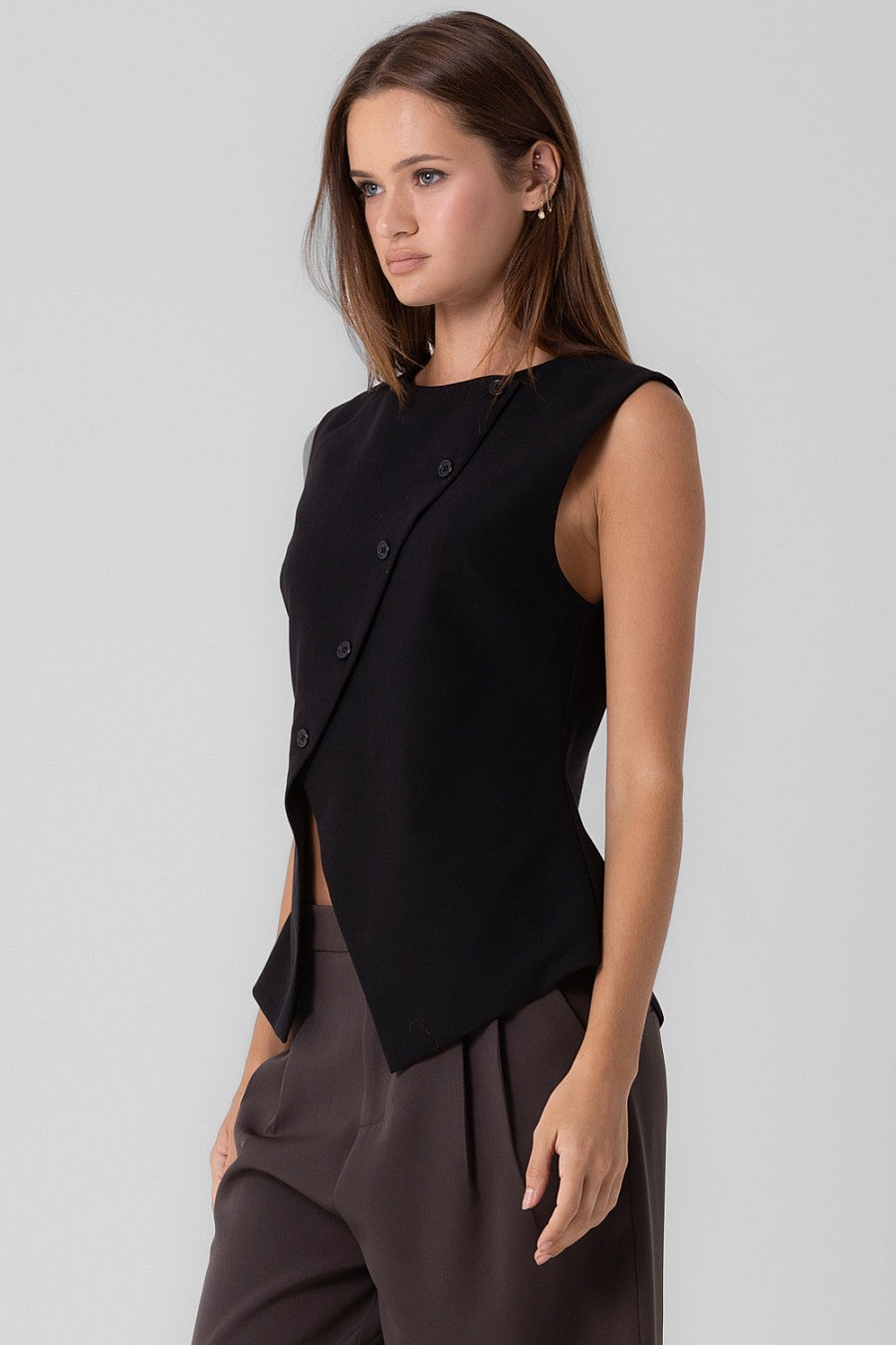 Buttoned Vest Top