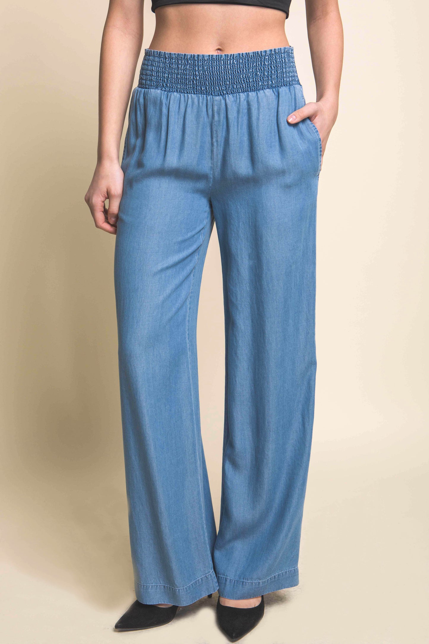 Smocked Waist Band Casual Pant