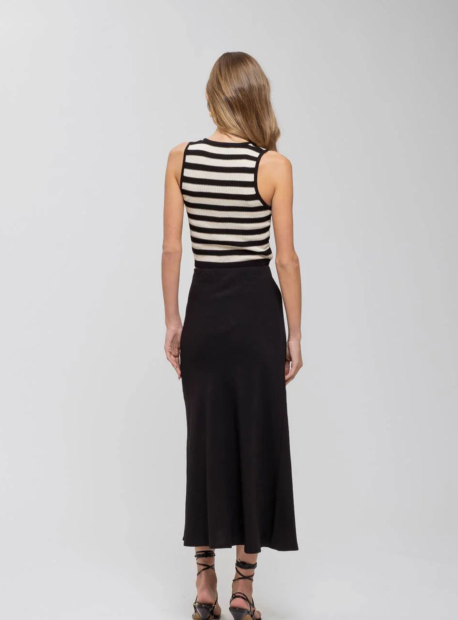 High Waist Slip Midi Skirt
