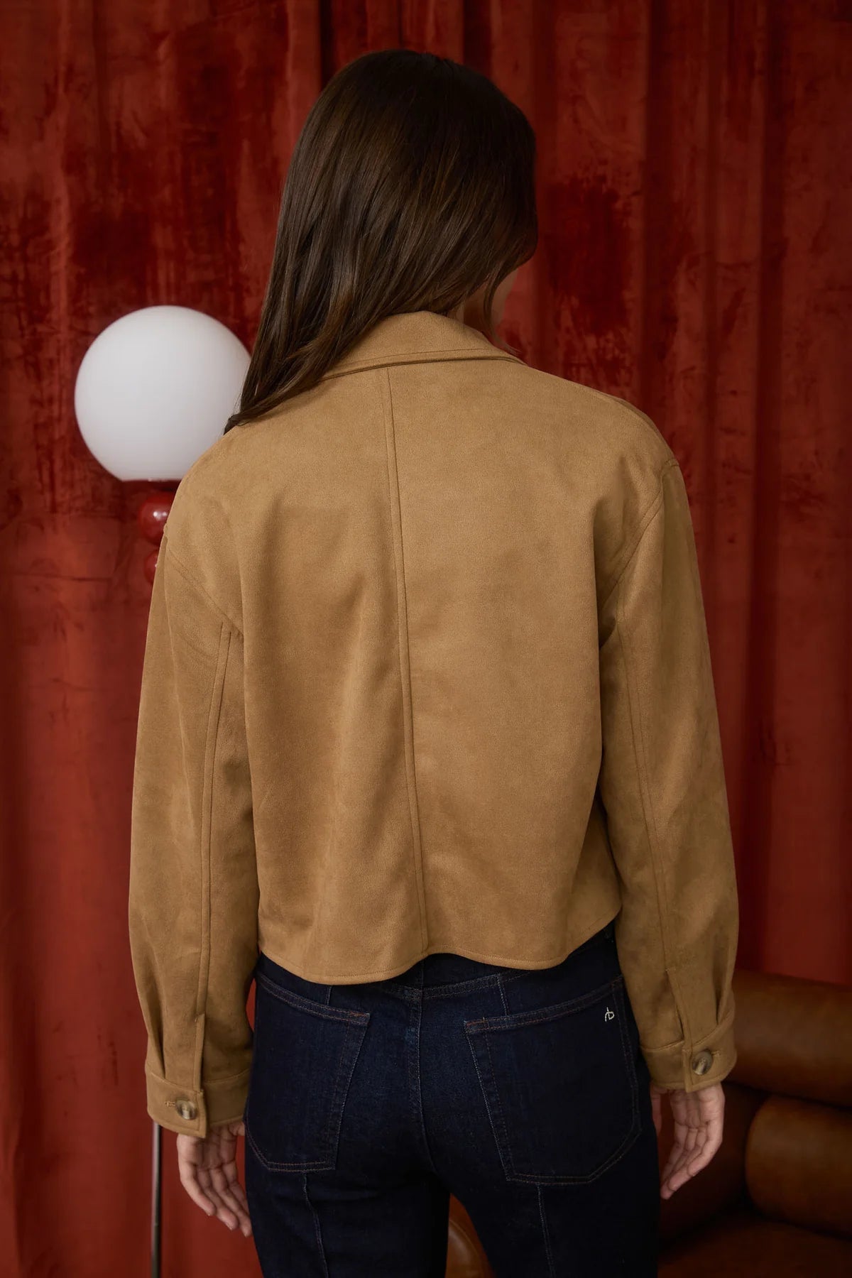 Suede Collard Jacket