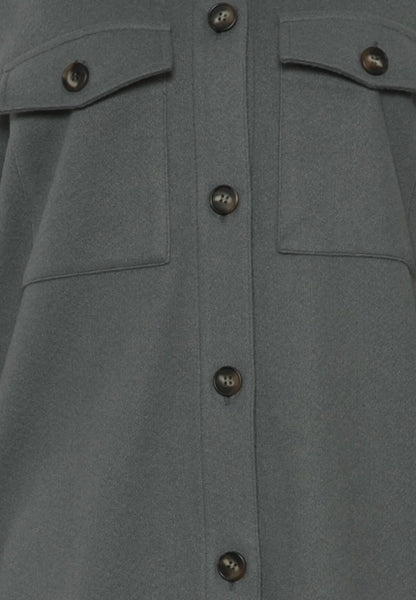 Collard Button Down long Jacket