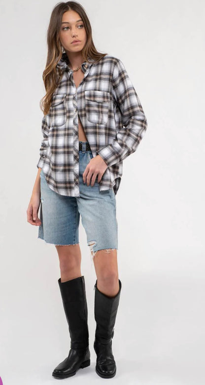 Lightweight Plaid Top