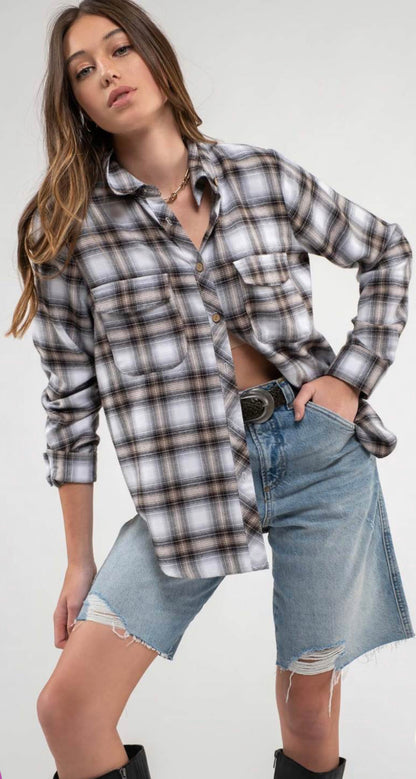 Lightweight Plaid Top