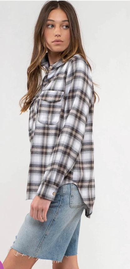 Lightweight Plaid Top