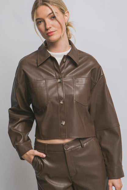 Faux Leather Jacket