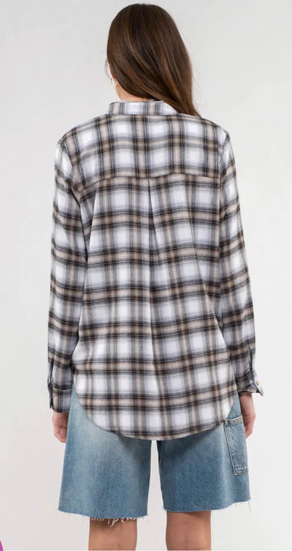 Lightweight Plaid Top