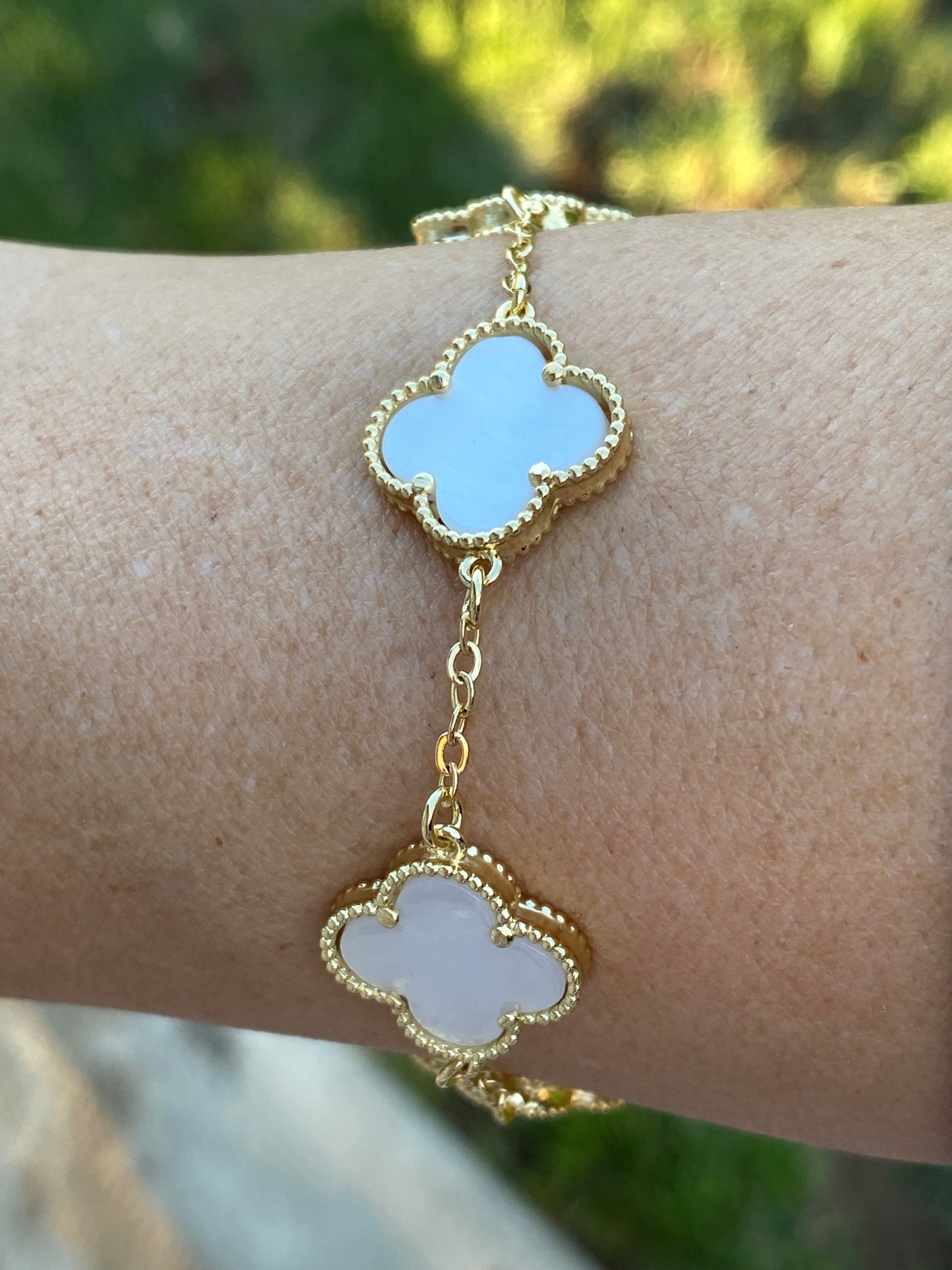 Gold Clover Chain Bracelet