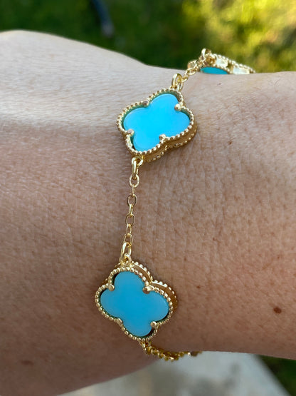 Gold Clover Chain Bracelet