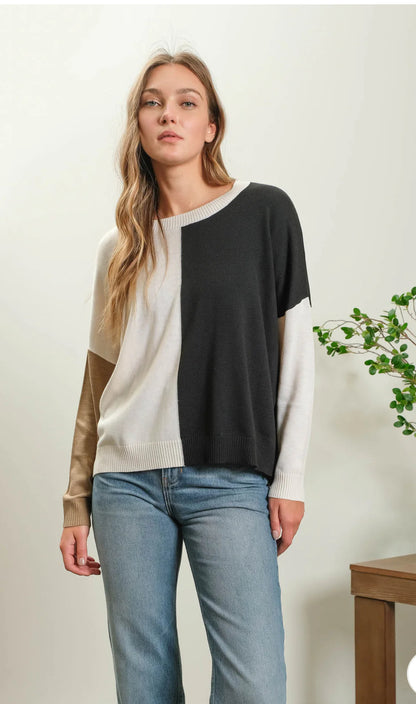 Relaxed Colorblock Sweater