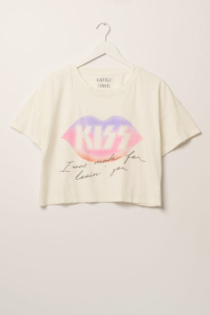 KISS Vintage with lips graphic Tee