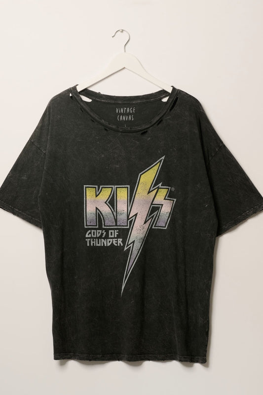 KISS Mineral washed Tee