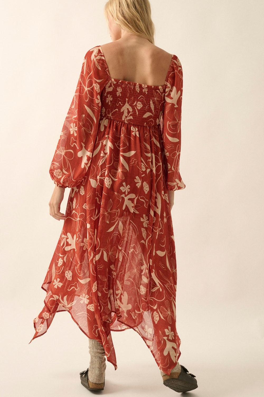 Floral Woven Maxi Dress