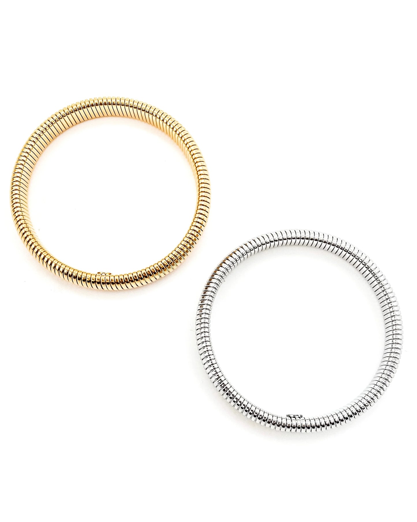 Thin coil Bangle Bracelet- 2 Colors!