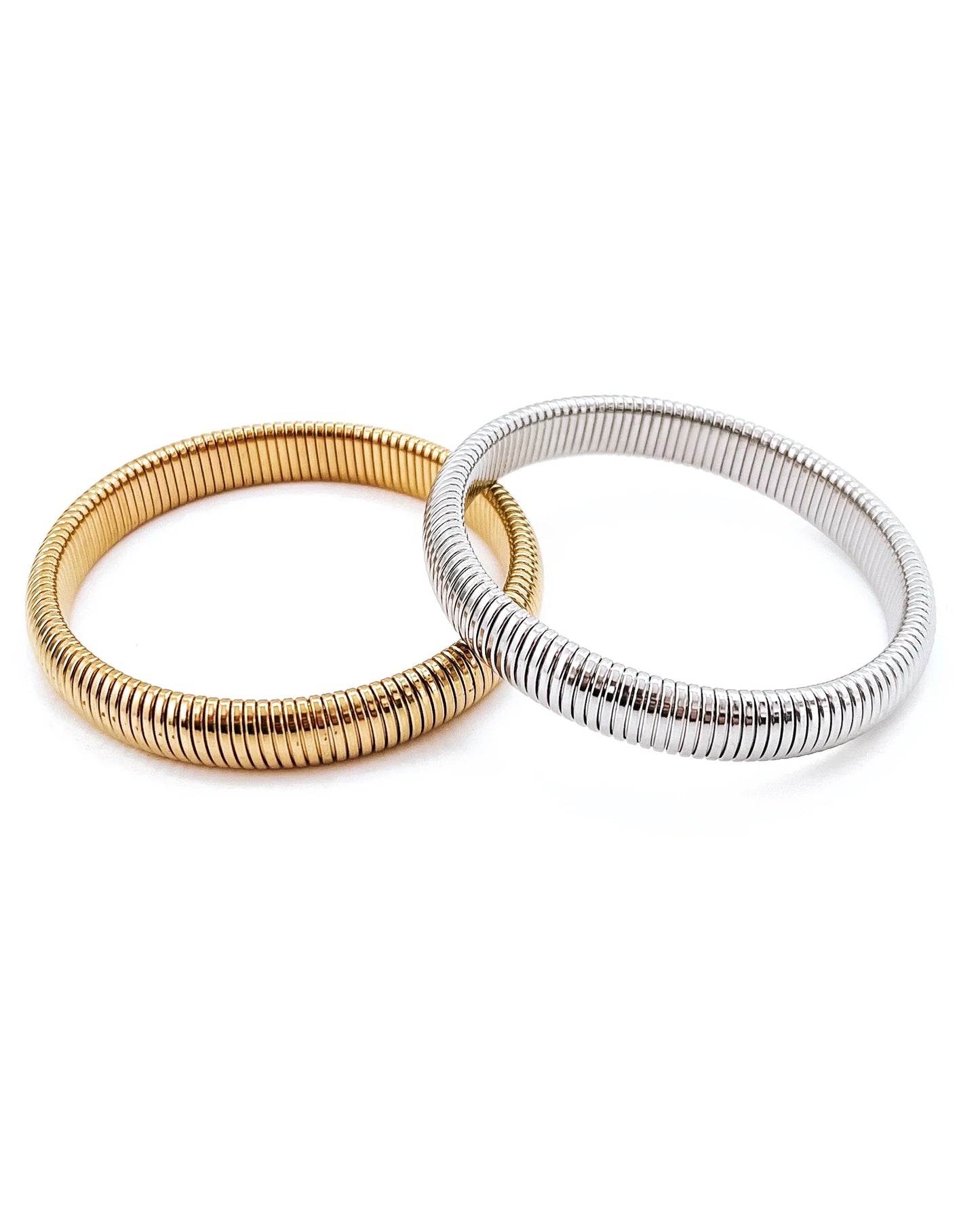 Thin coil Bangle Bracelet- 2 Colors!