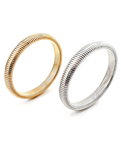 Thin coil Bangle Bracelet- 2 Colors!