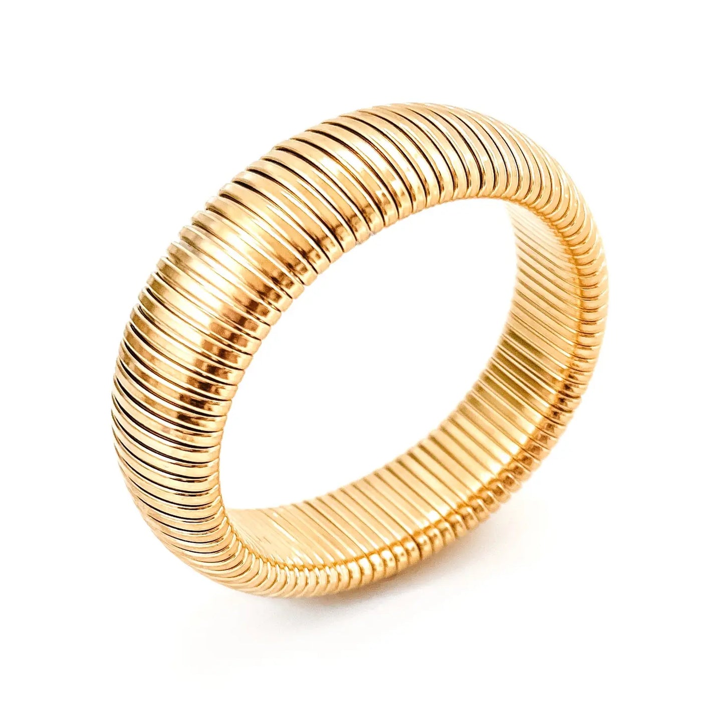 Thick Coil Bangle Bracelet ||