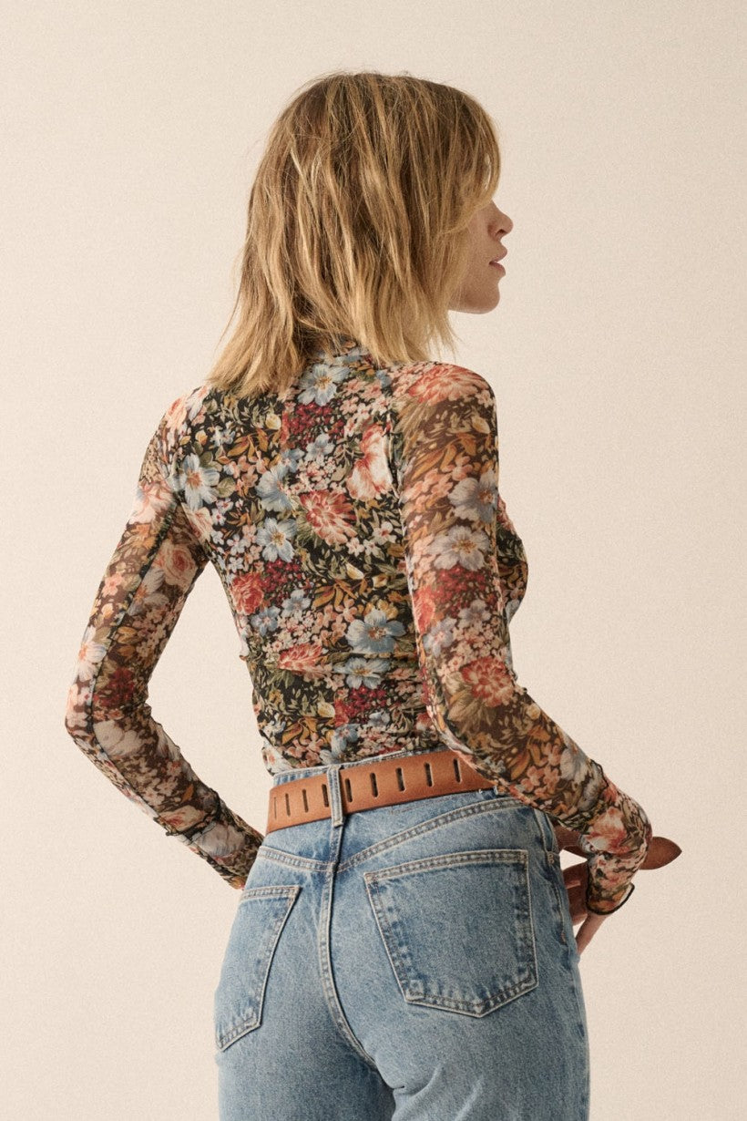 Flower Print Top