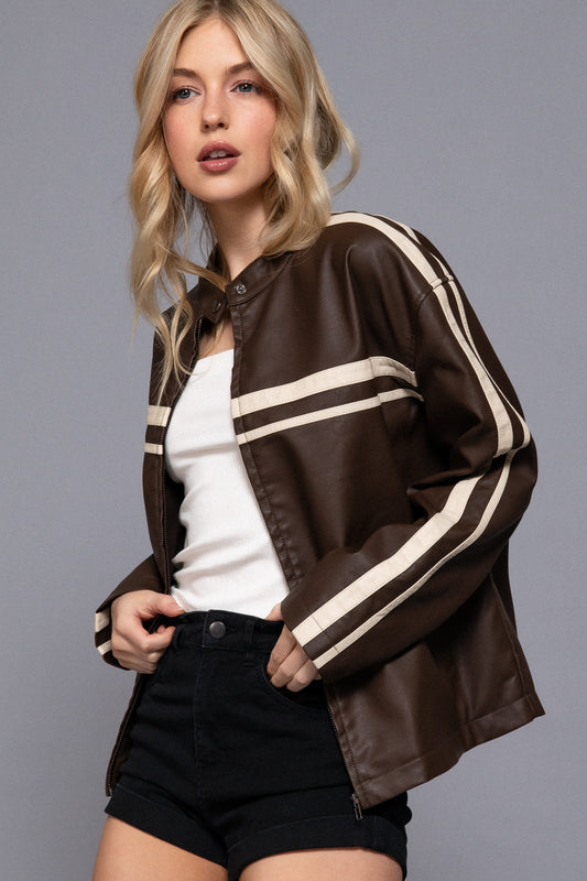Faux Leather Jacket