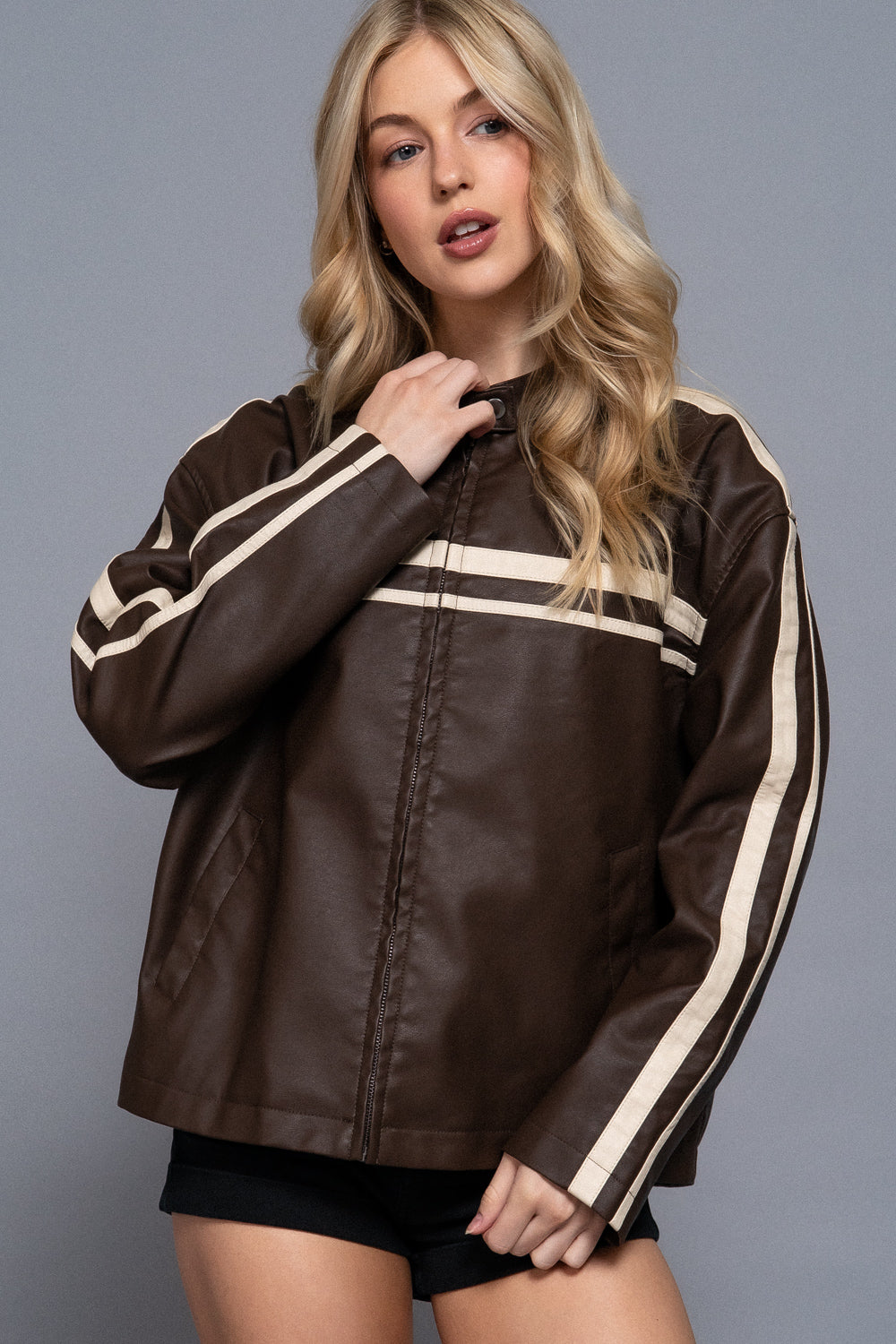 Faux Leather Jacket