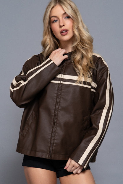 Faux Leather Jacket