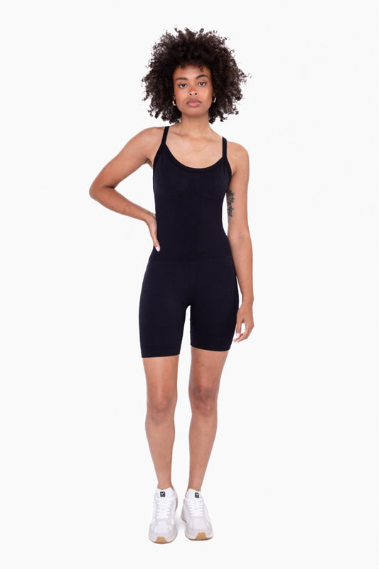 Workout Micro-Ribbed Romper