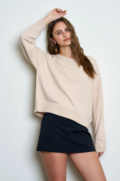 Boat Neck Knit Pullover sweater