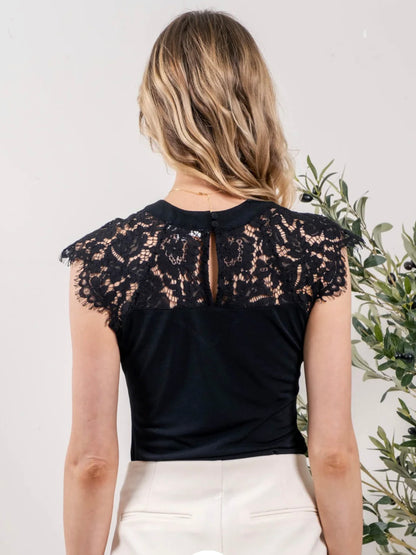 Scallop Edge Lace Top