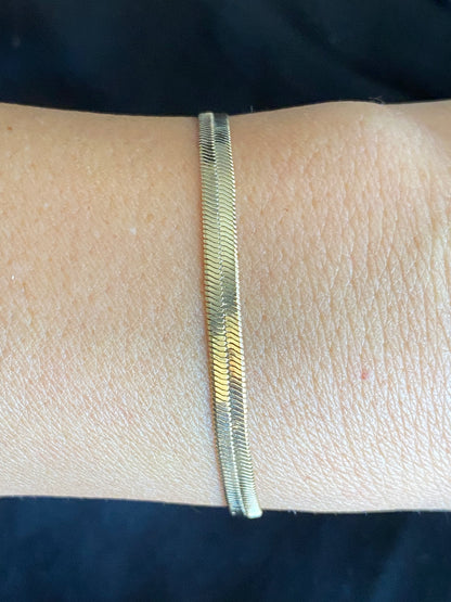 Gold Filled Herringbone Bracelet