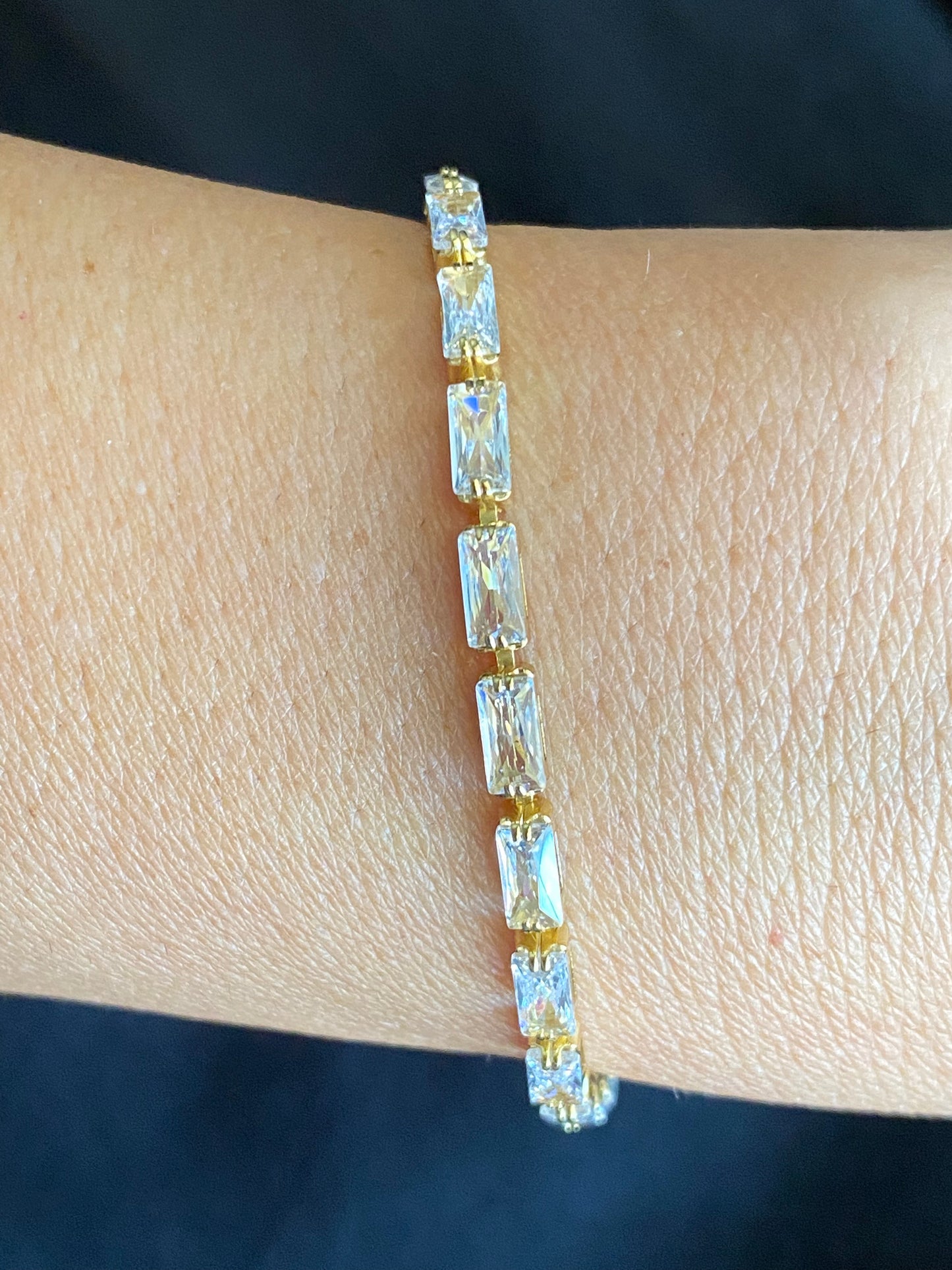 Gold Adjustable Pull tie Bracelet