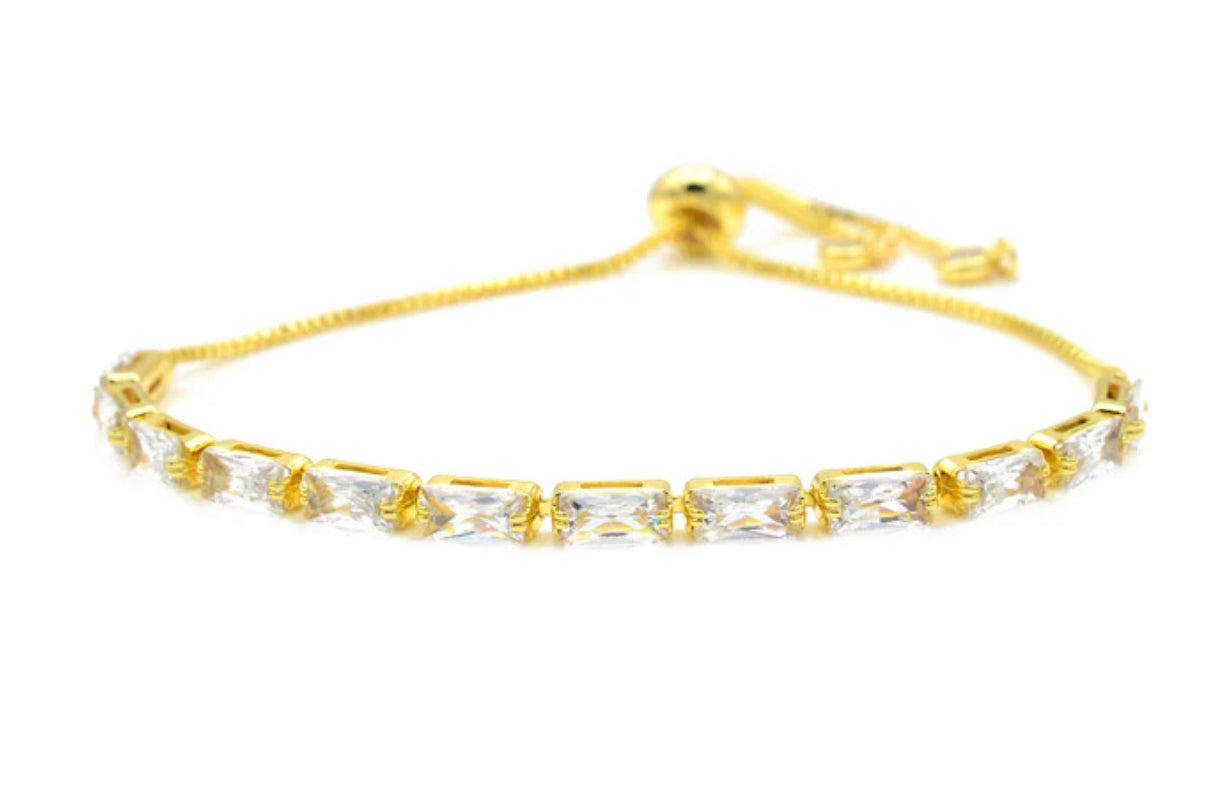 Gold Adjustable Pull tie Bracelet