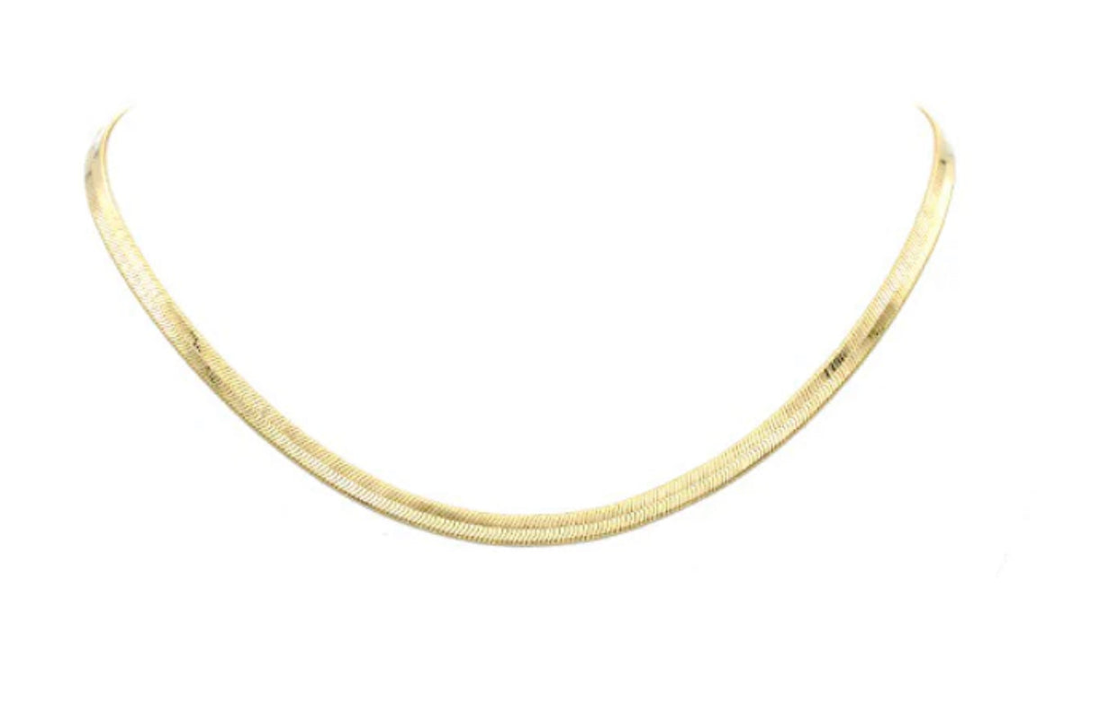 Gold Filled Herringbone Necklace