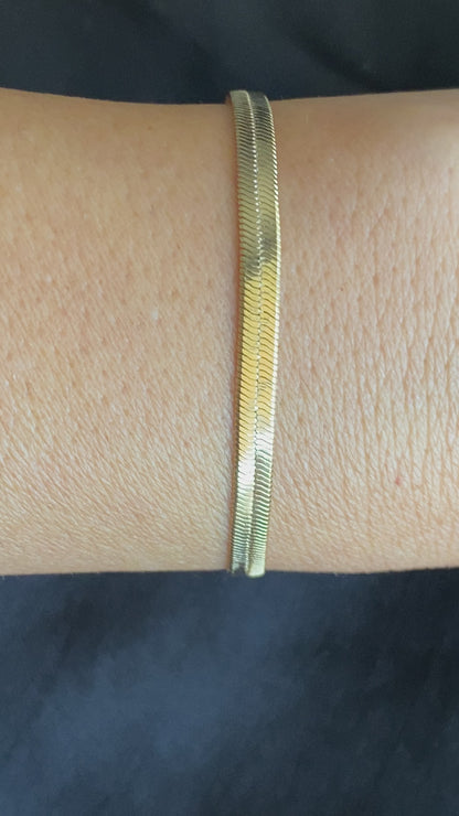 Gold Filled Herringbone Bracelet